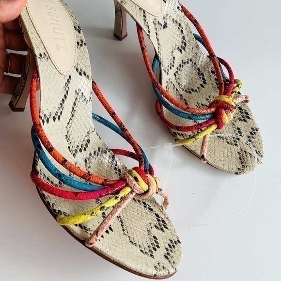 SCHUTZ Rina snake effect leather Sandals - Picture 2 of 10